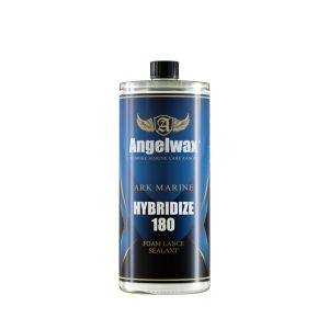 1 litre transparent bottle containing ARK MARINE Hybridize 180 Foam Lance Sealant by Angelwax.