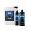 Jerrycan and two bottles, all of them containing ARK MARINE Neptune Ultra Heavy Compound by Angelwax.