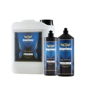 Jerrycan and two bottles, all of them containing ARK MARINE Poseidon Ceramic All-In-One Compound by Angelwax.