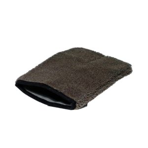 Leather detailing mitt in grey colour by Angelwax.