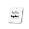 White square flat paper air freshener with Angelwax logo and slogan.