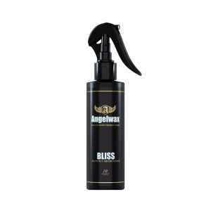 Black bottle containing Bliss, an air freshener by Angelwax.