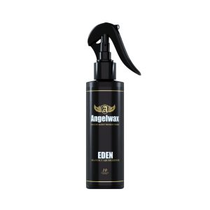 Black bottle containing Eden, an air freshener by Angelwax.