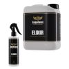 500ml bottle and 5 litre jerrycan both containing Elixir Exterior Rubber And Tyre Dressing by Angelwax.