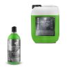 Transparent bottle and jerrycan containing green coloured liquid called Tourmaline Neutral Foam Shampoo