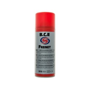 White aerosol spray can with red cap. Contains a Brake, Clutch and Electrical Cleaner by Autosmart.