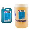 5 litre plastic blue jerrycan and 25 litre semi-transparent jerrycan, both containing Multifresh Citrus Multipurpose Cleaner by Autosmart.