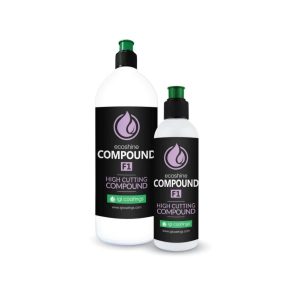 Two bottles containing liquid called Ecoshine Compound F1 by IGL