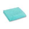 Folded light blue green microfiber cloth