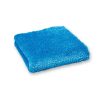 Folded light blue soft microfiber towel