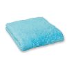 Folded light blue soft microfiber towel