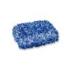 Rectangular wash pad in blue and white microfiber cloth.