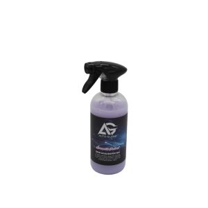 Transparent bottle containing Smooth Velvet Quick Detailing Spray Wax by Auto Glanz