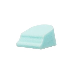 Wedge shaped foam dressing sponge in light blue colour