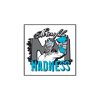 Square shape vinyl sticker featuring the Microfiber Madness logo.