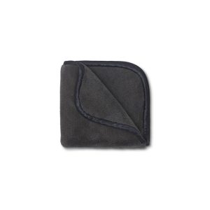 Cloth dark grey buffing towel by Revive, folded in four