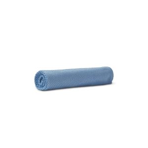 Rolled up light blue glass cloth