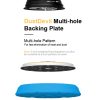 Marketing poster for the DustDevil Multi-hole backing plate by Shinemate, suitable for size M8 thread bolt and polishers EX605 and EX620.