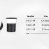 Chart showing sizes of smaller backing plates by Shinemate that are suitable for the M14 thread bolt.