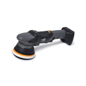 Cordless black and grey dual action polisher.