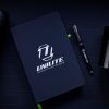 Drinking flask, hardback notepad, pen and large capacity drinking mug, all by Unilite.