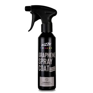 Black plastic bottle with spray trigger containing Graphene Spray Coat by Zvizzer.