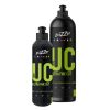 Two black plastic bottles with nozzle containing Ultra Fine Cut swirl remover and sealant by Zvizzer.