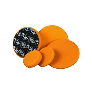 Set of five Zvizzer foam pads in orange colour and varying sizes.