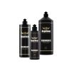 Three plastic black bottles of varying sizes containing Regenerate Medium Cut Compound And Swirl Remover by Angelwax.