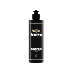 Plastic black bottle containing Redemption Ultra Fine Finishing Polish by Angelwax.