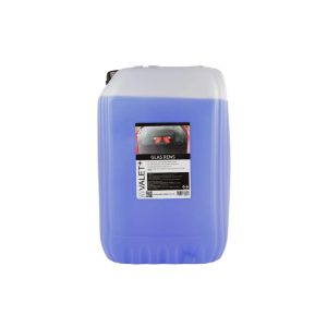 Semi transparent jerrycan containing Valet Plus Glass Cleaner by Auto Glanz.