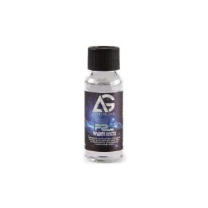 Small transparent bottle with black cap containing P2Lite Ceramic Coating by Auto Glanz.