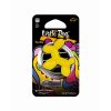 Packaged dog-shaped plastic air freshener for car vent in yellow colour and with Vanilla scent.