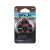 Packaged doll-shaped plastic air freshener for car vent in brown colour and Leather Anti Tobacco scent.