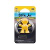 Packaged doll-shaped plastic air freshener for car vent in yellow colour and Vanilla scent.