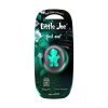 Packaged doll-shaped liquid air freshener for car in green colour and with Fresh Mint scent.