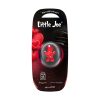 Packaged doll-shaped liquid air freshener for car in red colour.