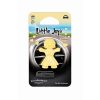 Packaged doll-shaped plastic air freshener for car vent in yellow colour and Vanilla Cream scent.