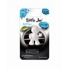 Packaged doll-shaped plastic air freshener for car vent in white colour and New Car scent.