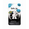 Packaged doll-shaped plastic air freshener for car vent in white colour.