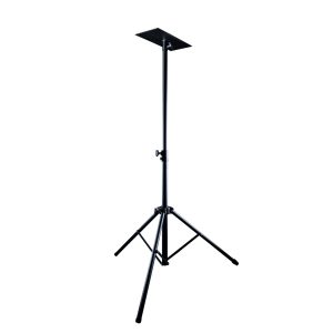 Tripod with extendable pole and stand at top.