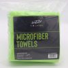 Pack of ten green microfiber cloths by Zvizzer in a transparent package.