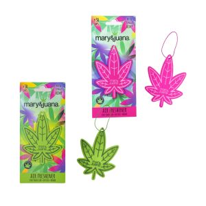 Leaf-shaped paper air fresheners for car.