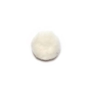 White fluffy lambswool pad.