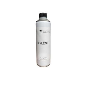 White metal can with black cap and labelled 'Xylene'