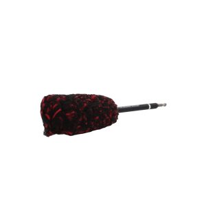 Wheel woolie red and black soft brush with drill attachment.