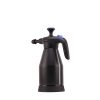 1.5 litre black plastic foamer with output nozzle on one side and handle on the other.