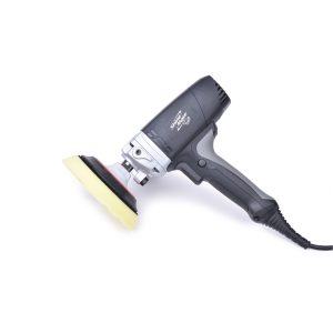 Corded black and grey lightweight vertical rotary polisher.