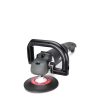 Corded professional black and grey rotary polisher with handle.