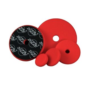 Set of five Zvizzer foam pads in red colour and varying sizes.